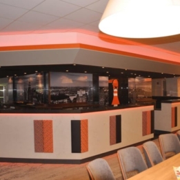 Bowling "Ramba Zamba" - Rückwand einer Theke - Acrylglas mit Digitaldrucken auf SK-Hochleistungsfolie