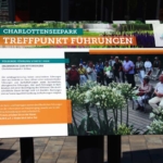 Mehr zur Beschilderung der <a href="http://www.infographik.de/2018/05/landesgartenschau-bad-iburg/">Landesgartenschau 2018 in Bad Iburg finden Sie in unserem Blog-Artikel!</a> Pultschild - Landesgartenschau in Bad Iburg