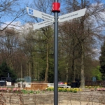 Mehr zur Beschilderung der <a href="http://www.infographik.de/2018/05/landesgartenschau-bad-iburg/">Landesgartenschau 2018 in Bad Iburg finden Sie in unserem Blog-Artikel!</a> Wegweiser - Landesgartenschau in Bad Iburg